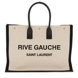 New Saint Laurent Rive Gauche Large Coated Canvas Tote